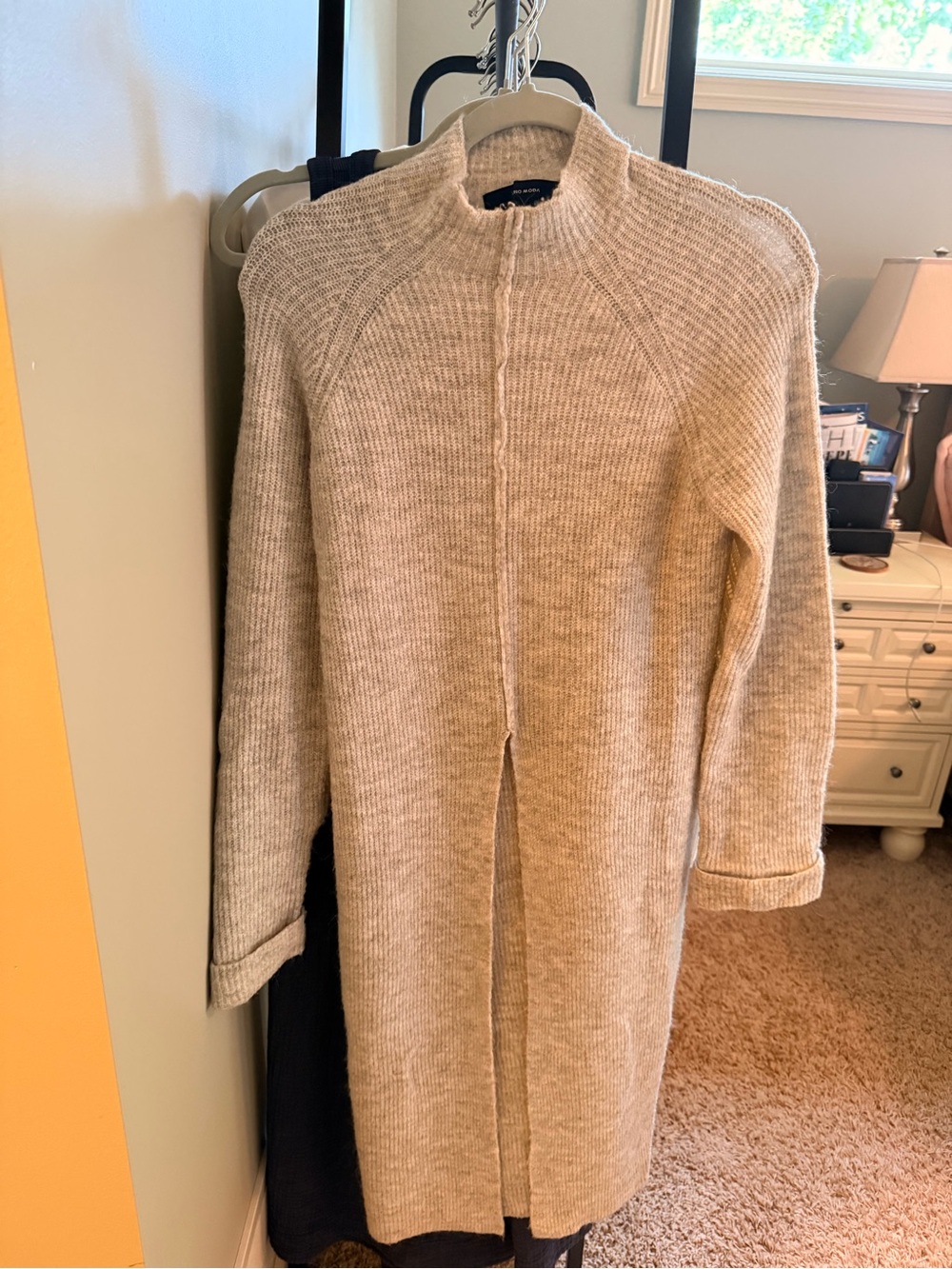 Vero Moda Gray Long Split Waist tunic sweater